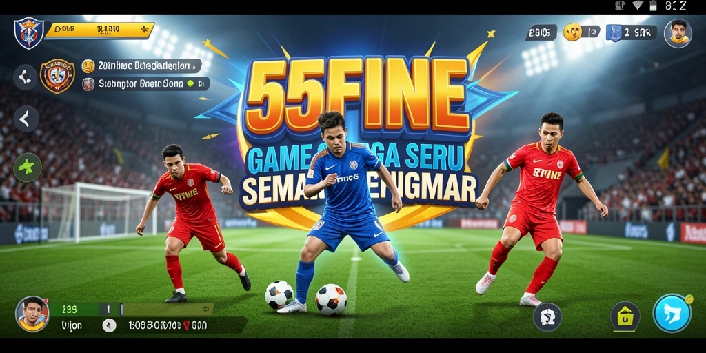 Screenshot utama 55FIVE menampilkan gameplay olahraga yang dinamis dan seru.