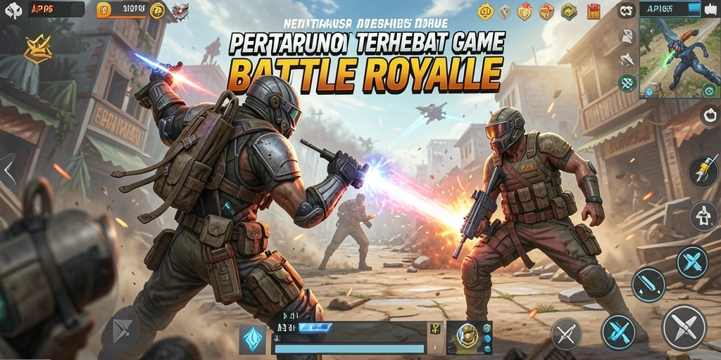 Tampilan gameplay Battle Royale yang mendebarkan di API66.
