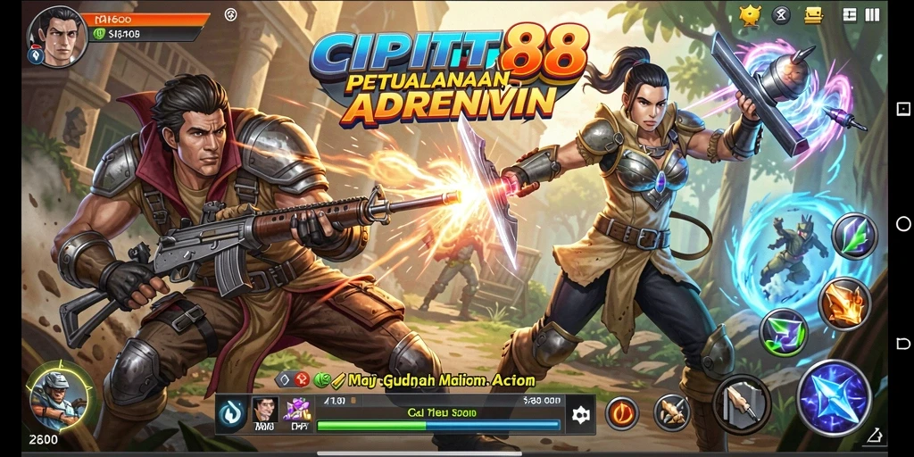Screenshot gameplay yang menunjukkan aksi seru dalam CIPIT88.