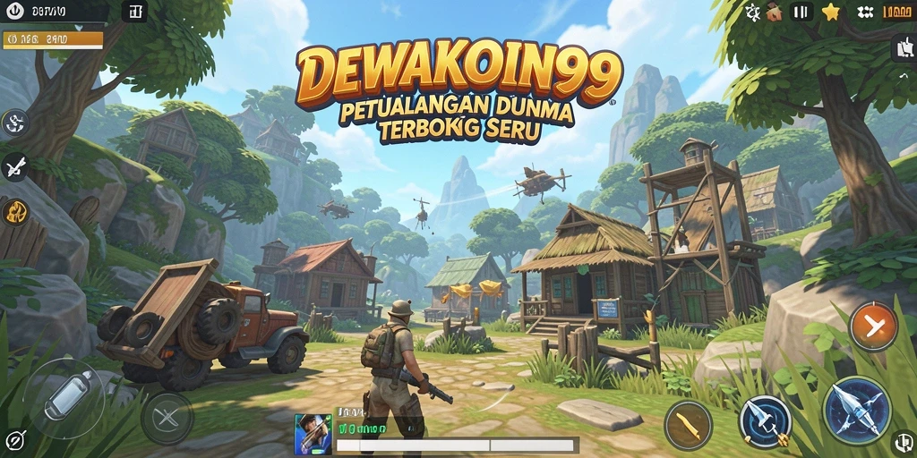 Screenshot gameplay DEWAKOIN99 yang menampilkan lingkungan dunia terbuka.