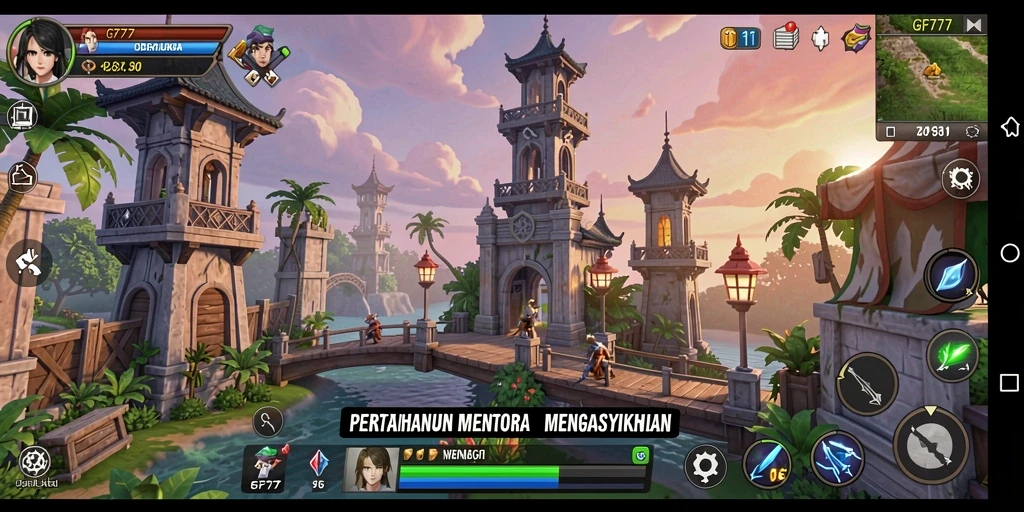 Gameplay seru Tower Defense dengan menara strategis.