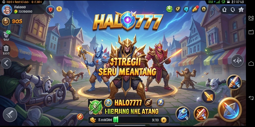 Tangkapan layar gameplay menarik dari HALO777 menunjukkan aksi strategi.
