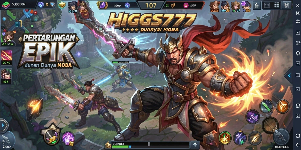 Tampilan gameplay seru dan strategis di HIGGS777.