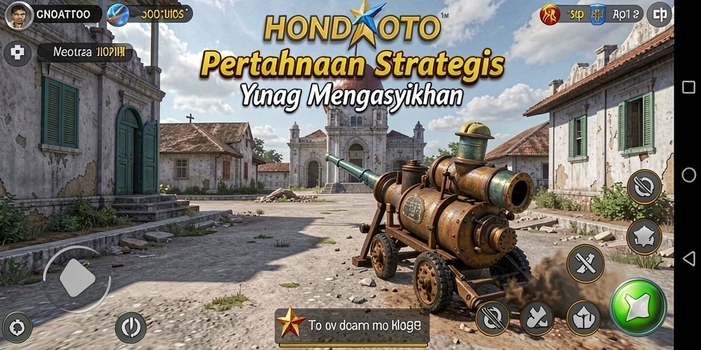 Tampilan menarik gameplay Tower Defense di HONDATOTO.
