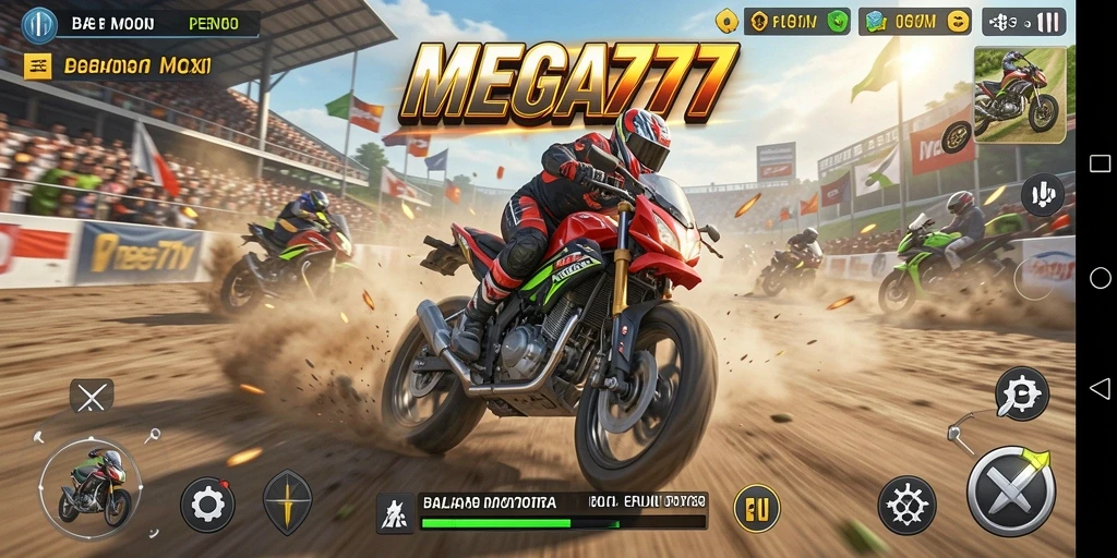 Gameplay seru balapan motor di MEGA777.