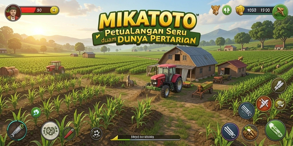 Screenshot menunjukkan aktivitas menanam dan merawat tanaman di MIKATOTO.