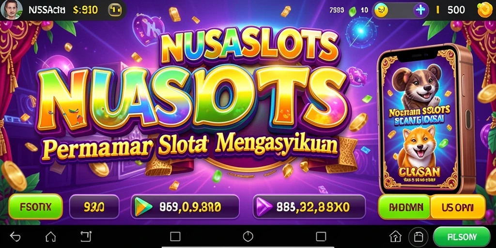 Screenshot NUSASLOTS menampilkan gameplay slot yang menegangkan dan penuh warna.