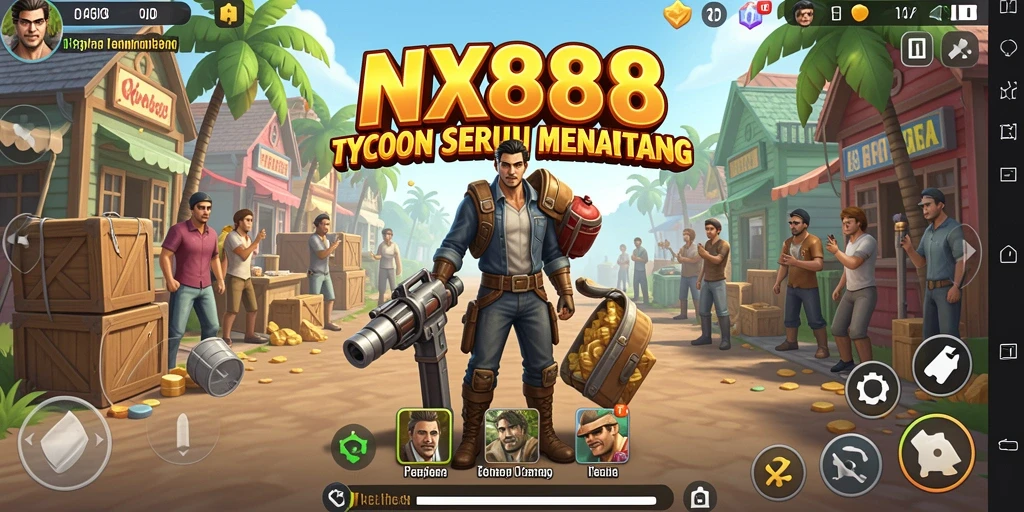 Tampilan gameplay NX888 yang menarik dan penuh strategi Tycoon.