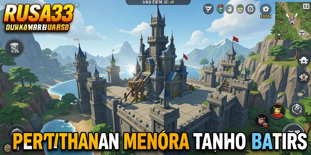 Tampilan gameplay RUSA33 yang mendebarkan dalam pertahanan menara.