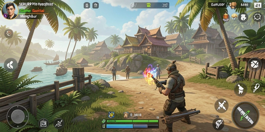 Tampilan gameplay <strong>SERURP</strong> yang ceria dan menarik saat dimainkan.