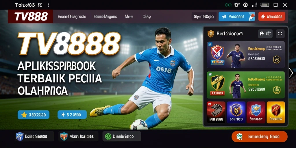 Tampilan antarmuka TV888 yang menarik dan mudah digunakan untuk taruhan olahraga.